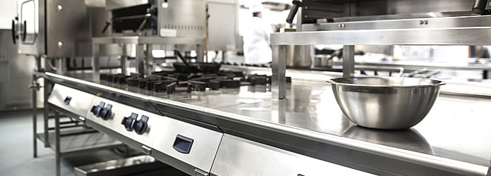 Stainless steel - a perfect material solution for food preparation surfaces.