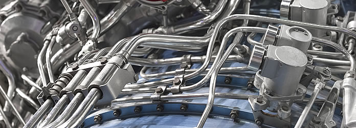 Stainless steel tubes are used in aircraft fuel lines.